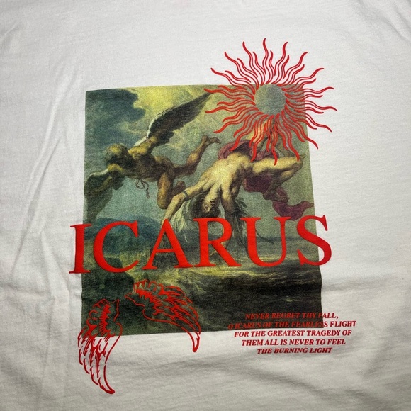 Altru Icarus Graphic Tee in White and Red NWOT - Picture 5 of 8